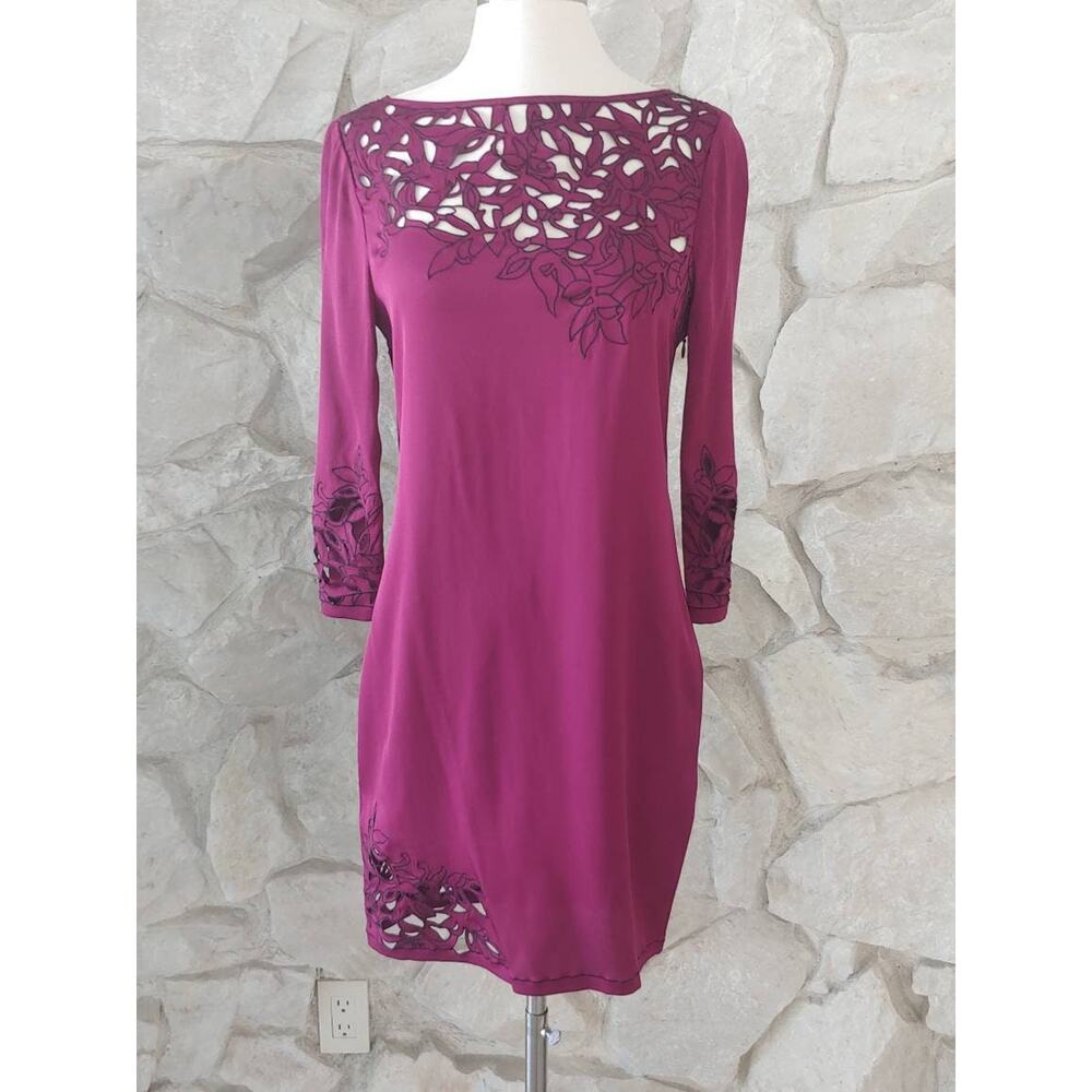 Early 2000s Vintage Catherine Malandrino Magenta Dress | Small